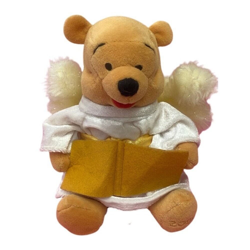 Disney Winnie the Pooh Angel Pooh 8" bean bag plush stuffed animal 2000 Vintage